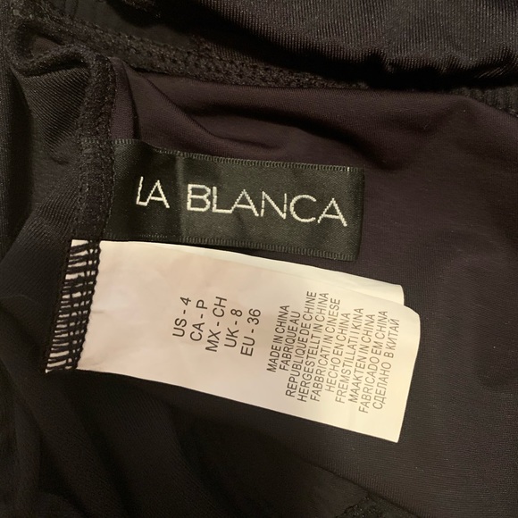 NWOT La Blanca V-Neck Strappy Back Swimsuit - Picture 5 of 8